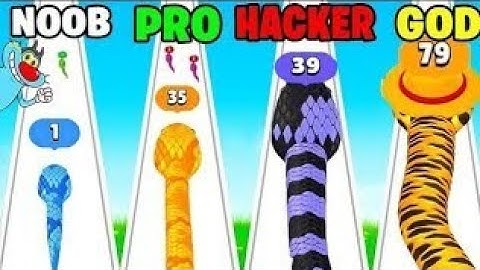 Snake Run Race! NOOB vs RO vs HACKER oggy and Jack voice Hindi #subscribemy channel