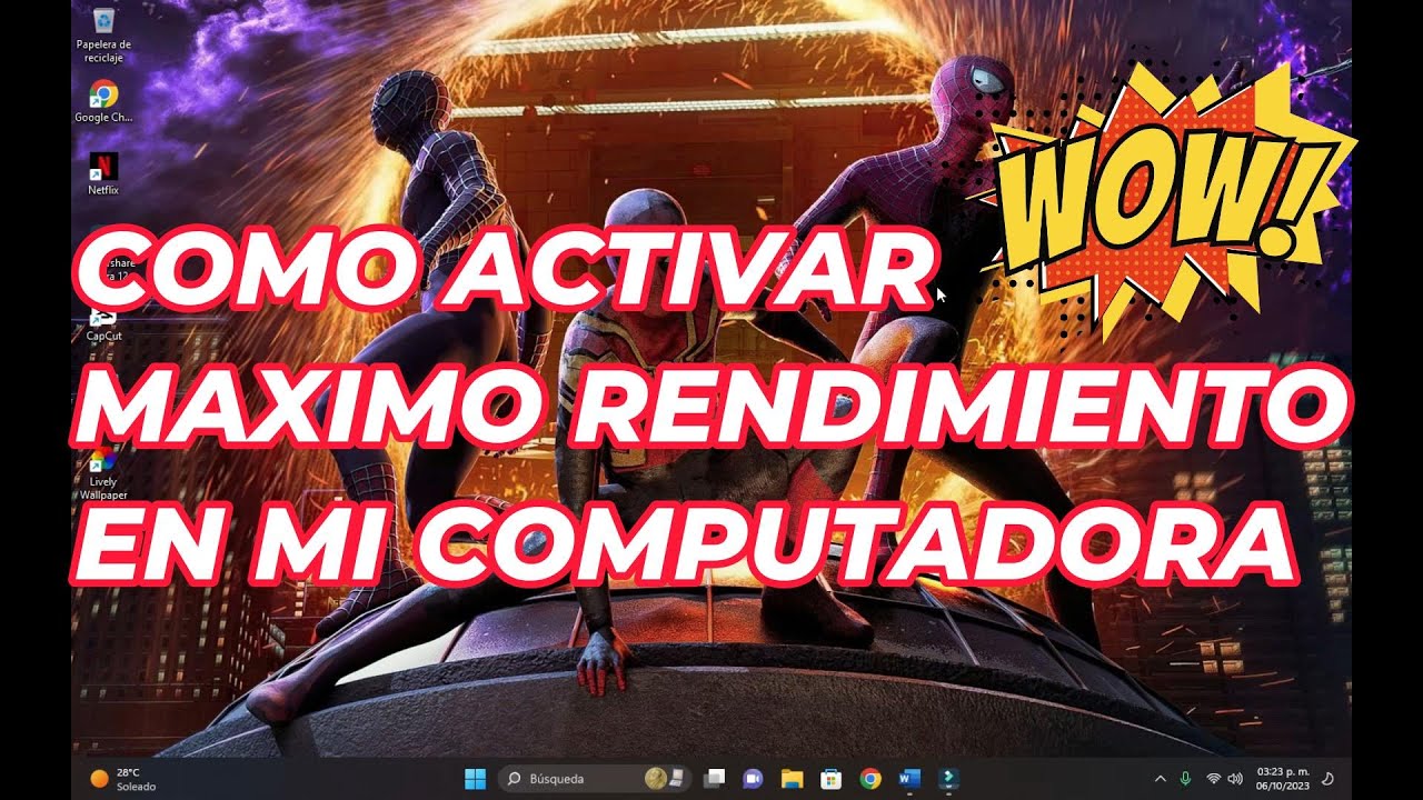 COMO ACTIVAR EL MAXIMO RENDIMIENTO EN MI COMPUTADORA - YouTube