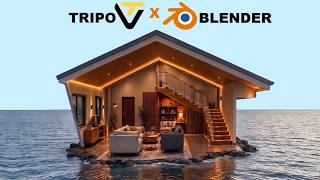 I tried Tripo AI to Blender INTERIOR DESIGN: Speed Test & Honest Review