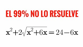 ¿Puedes hallar los valores de x?/Una ecuación que es fácil con un cambio de variable
