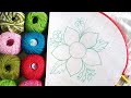 Hand Embroidery Flower Design,কিভাবে সহজে সুন্দর ফুল সেলাই করবেন শিখে নিন, Embroidery for Beginners