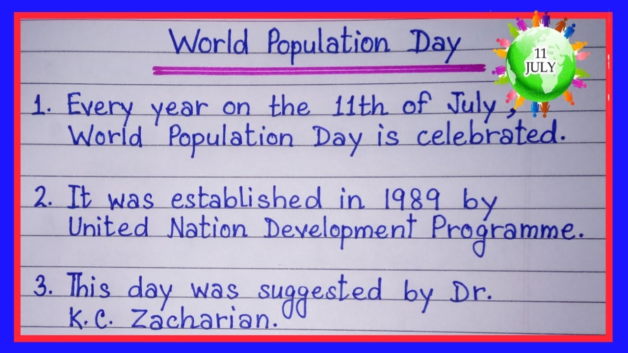 world population day essay 10 lines