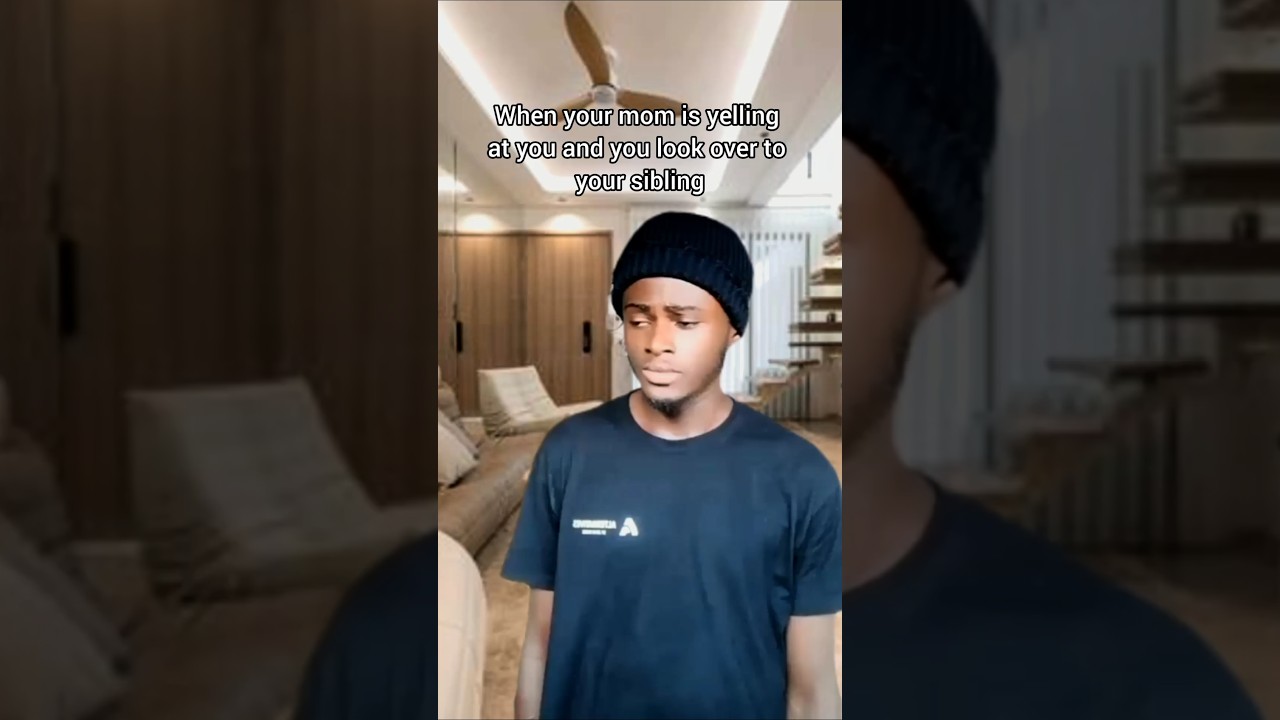 when your mom is yelling at yu but your sibling is around 😂💔 