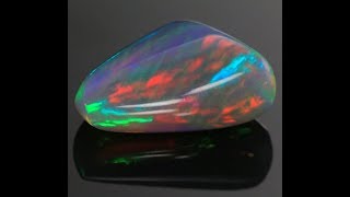 Vivid Color Oval Ethiopian Opal Gemstone 45.58 Carats - Moriartys Gem Art