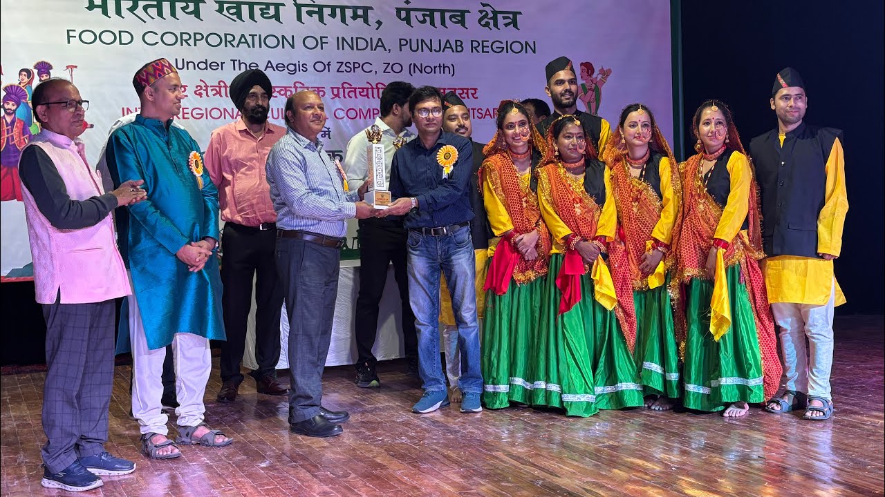 FCI Uttarakhand first runner up dance performance in FCI inter regional cultural competition 2024