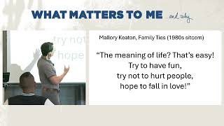 What Matters to Me and Why: Wayne Hayes