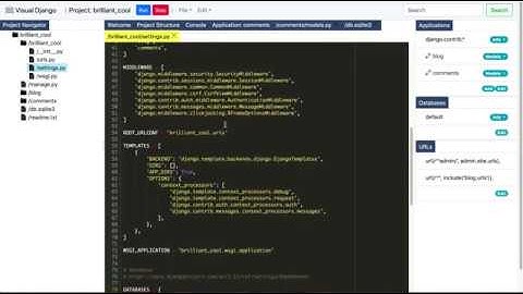 Visual Django IDE concept