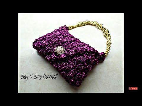 CROCHET How to #Crochet Clover Cover Stitch Handbag Purse #TUTORIAL #248 LEARN CROCHET