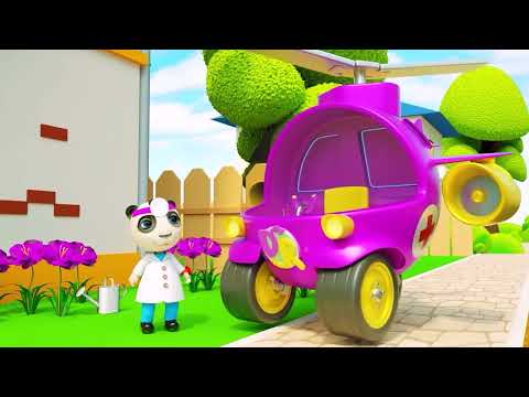 パンダ博士は新しいヘリコプターを持っています☀️ 子供のための漫画 ☀️ Dolly and Friends Shorts
