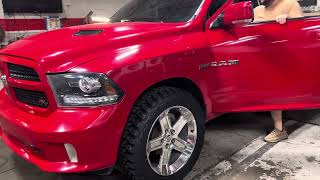 Match Highlights 2014 Dodge Ram 1500 RT 22” ALLOY WHEELS WITH 35” MUD TERRAIN TIRES