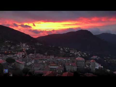 Joli Coucher De Soleil Depuis Les Hauteurs De Sartene En Corse En Direct Live