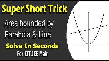 Super Short Trick for area bounded by parabola & line