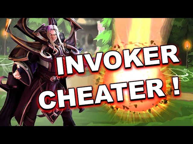 Dota 2 Cheater - INVOKER using AUTO Sun Strike + SPELL SCRIPTS! class=