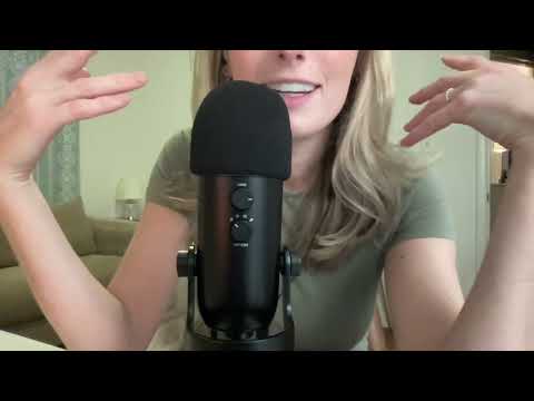 ASMR applying teeth whitening strips for extra clicky whispers
