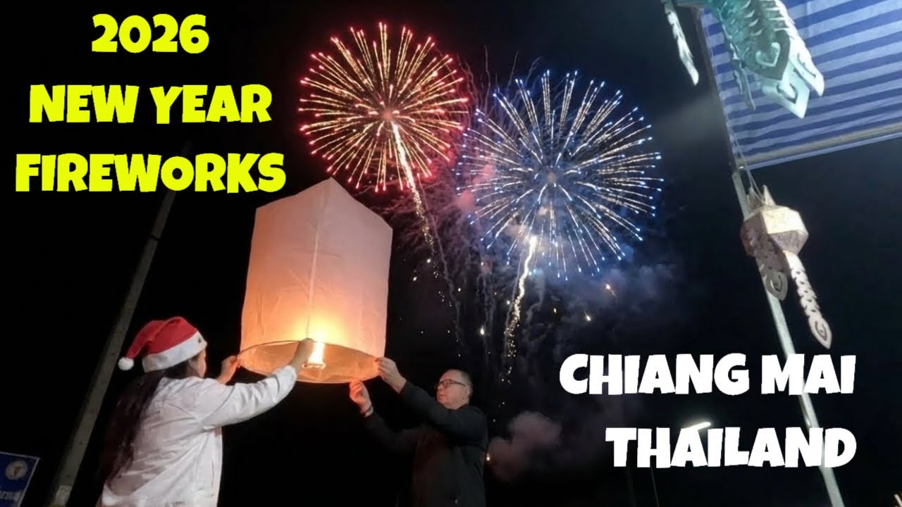 2026 New Year Fireworks Chiang Mai Thailand