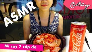 Thử ăn mỳ cay 7 cấp độ (Try eat spicy noodles 7 levels) - ASMR | Bà Bông
