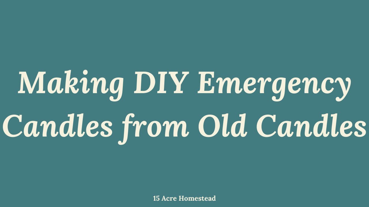 How to Make an Emergency Candle With Household Objects