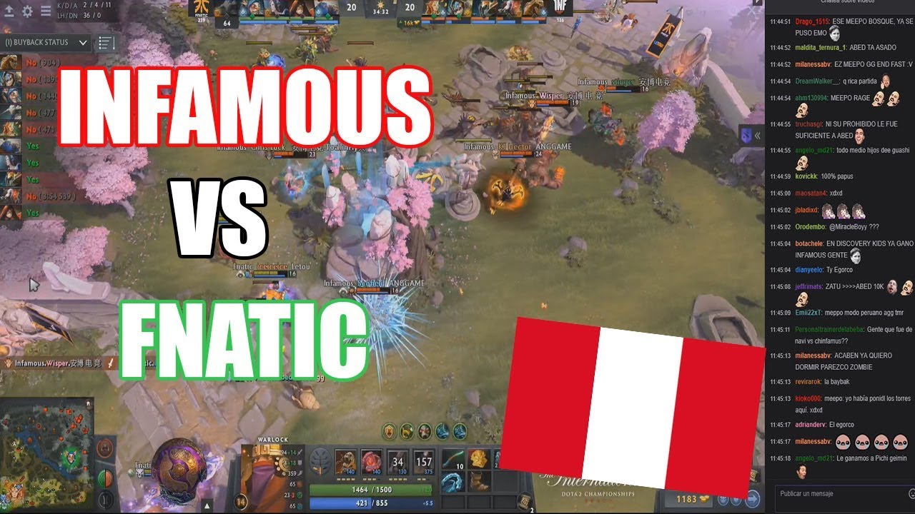 (ESP) INFAMOUS VS FNATIC GROUP STAGE TI9 DOTA 2 + CHAT