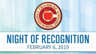 CUSD Night of Recognition, Wednesday, February 6, 2019