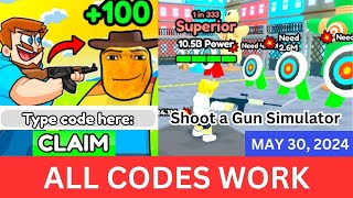 All CODES WORK Shoot a Gun Simulator ROBLOX, May 30, 2024