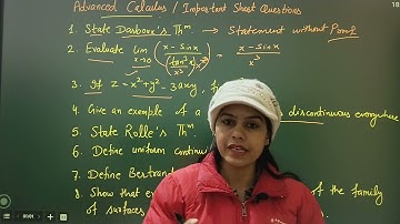 Important Questions in One Video | Advanced Calculus