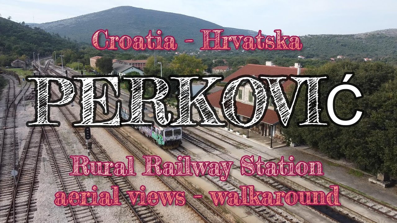 Вид с воздуха — прогулка: железнодорожная станция Перкович: Хорватия