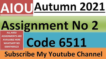AIOU Solved Assignment no 2 Code 6511 Autumn 2021 | Khizar Academy