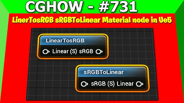 LinearTosRGB sRGBToLinear Material node in UE5 Tutorial | UE5 Material All Node Series