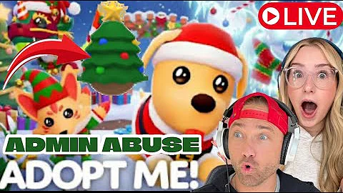 Adopt Me Christmas ADMIN ABUSE is Here! Live!