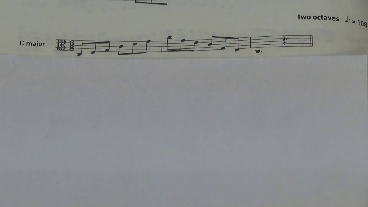 ABRSM Viola Grade 2 scales and arpeggios - C major arpeggio - YouTube