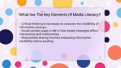What Are The Key Elements Of Media Literacy? - Everyday-Networking