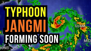 Typhoon Jangmi Developing in the Philippine Sea...
