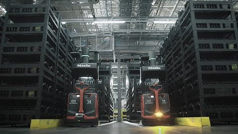ek robotics x Miele | SMART MOVE AGV  for system controlled block storage of components