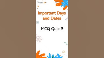 Important Days and Dates | MCQ Quiz 3 | Update your General Knowledge #shorts