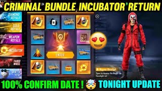 CRIMINAL BUNDLE വരുന്നു | FREE FIRE TONIGHT UPDATE | 13 AUGUST NEW EVENT