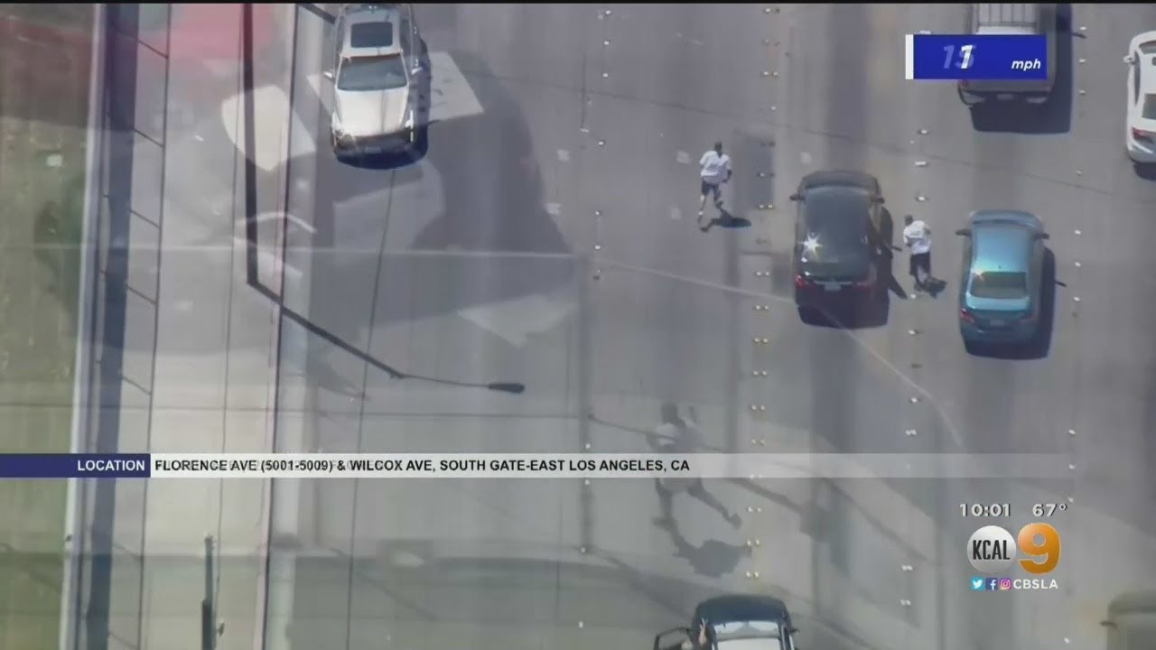 Stolen Car Suspects Arrested After Wild Chase Ends In Bell - YouTube