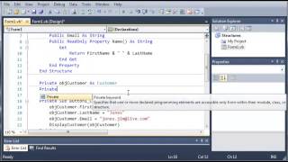 Visual Basic Tutorial   70   ReadOnly Properties ‏ Information