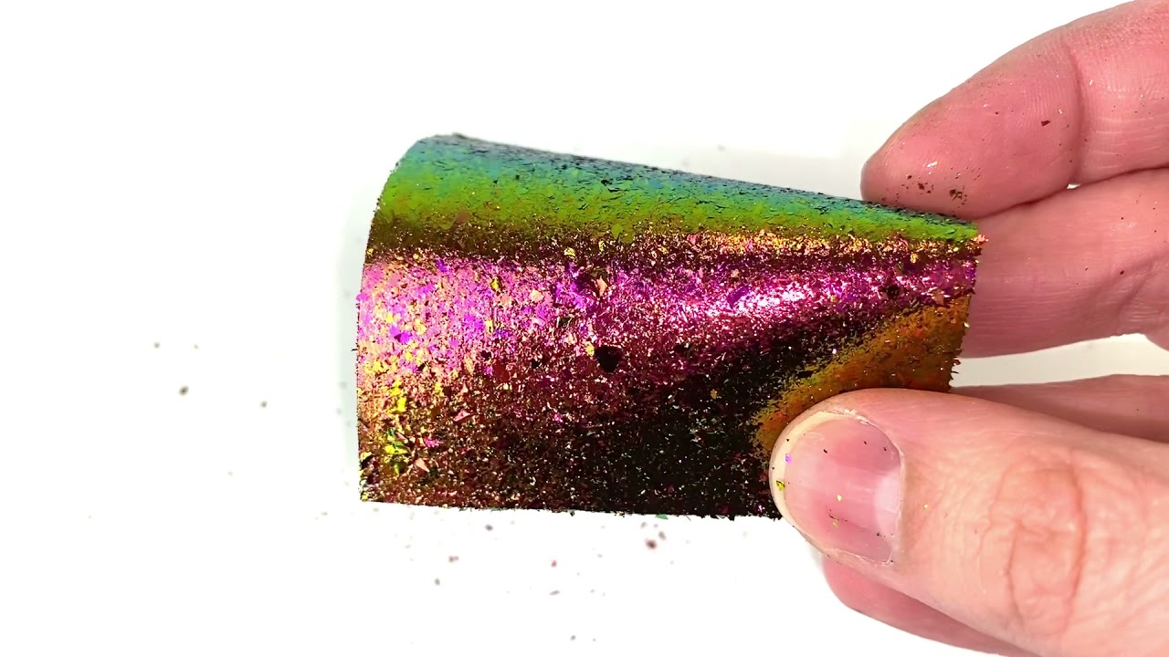 Rainbow Chroma Flakes - Orange Green - Vibrant Color Shift Flakes for Resin, Nails, Tumblers & More!