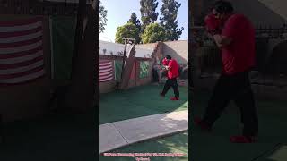 150 Pound Banana Bag Workout Part 112. Kick Boxing Warm Up Round.