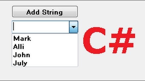 C# Tutorial 10:  How to Link Combobox with Database values