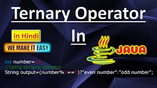 Java Ternary Operator (In Hindi) with Example | Pradeep Nailwal