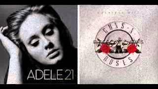 ADELE vs GUNS N' ROSES - Someone Likes Knockin' On Heaven's Door