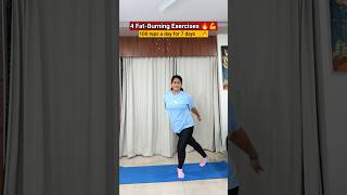4 Fat-Burning Exercises 🔥 | 100 Reps a Day for 7 Days Challenge 💪