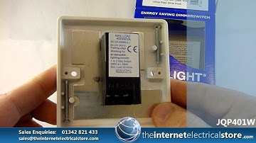 Varilight V-Pro 1 Gang 2 Way 400 Watt Push On/Off LED Dimmer Light Switch White Plastic JQP401W