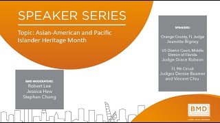 BMD Diversity Speaker Series for AAPI Heritage Month