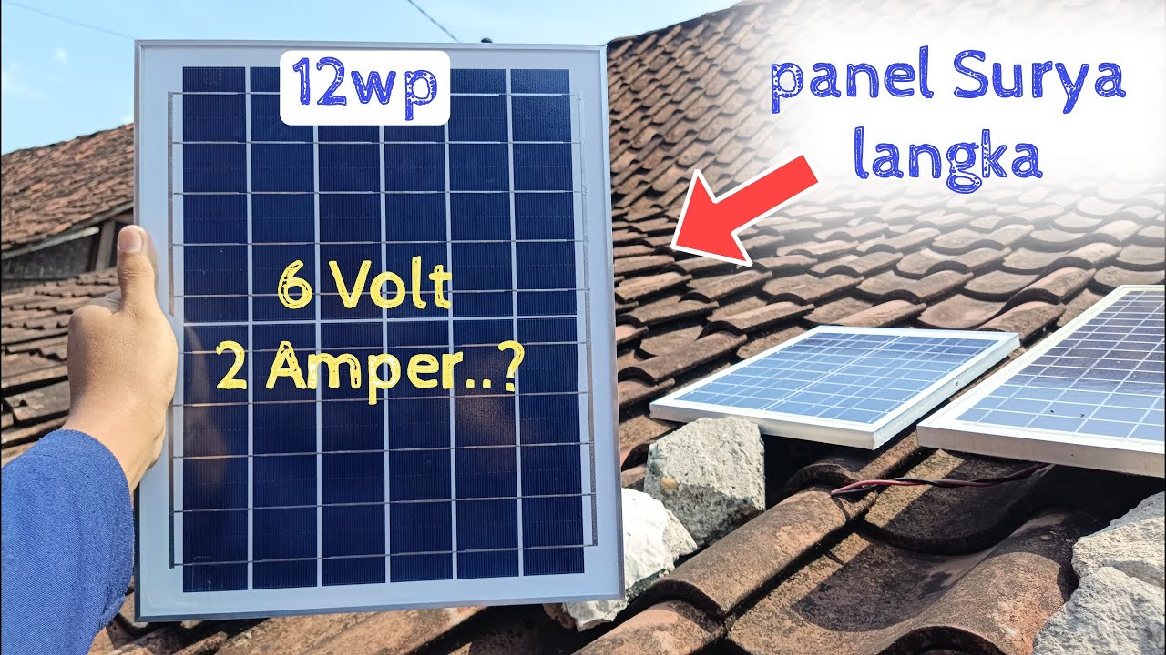 tanpa modifikasi | review panel Surya 6V 2A ( 12wp ) - YouTube