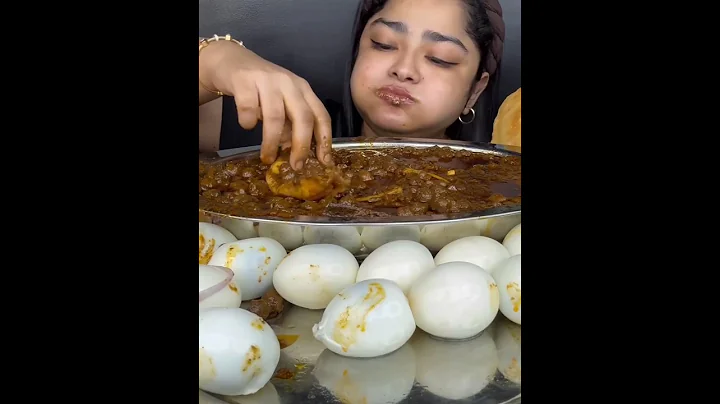 SPICY SPICY PINDI CHOLE WITH FLUFFY BHATURE AND 15 BOILED EGGS, BASMATI RICE | ASMR EATING MUKBANG