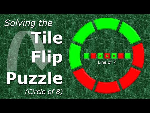 Tile Flip Puzzle, Circle of 8 (How to Solve)