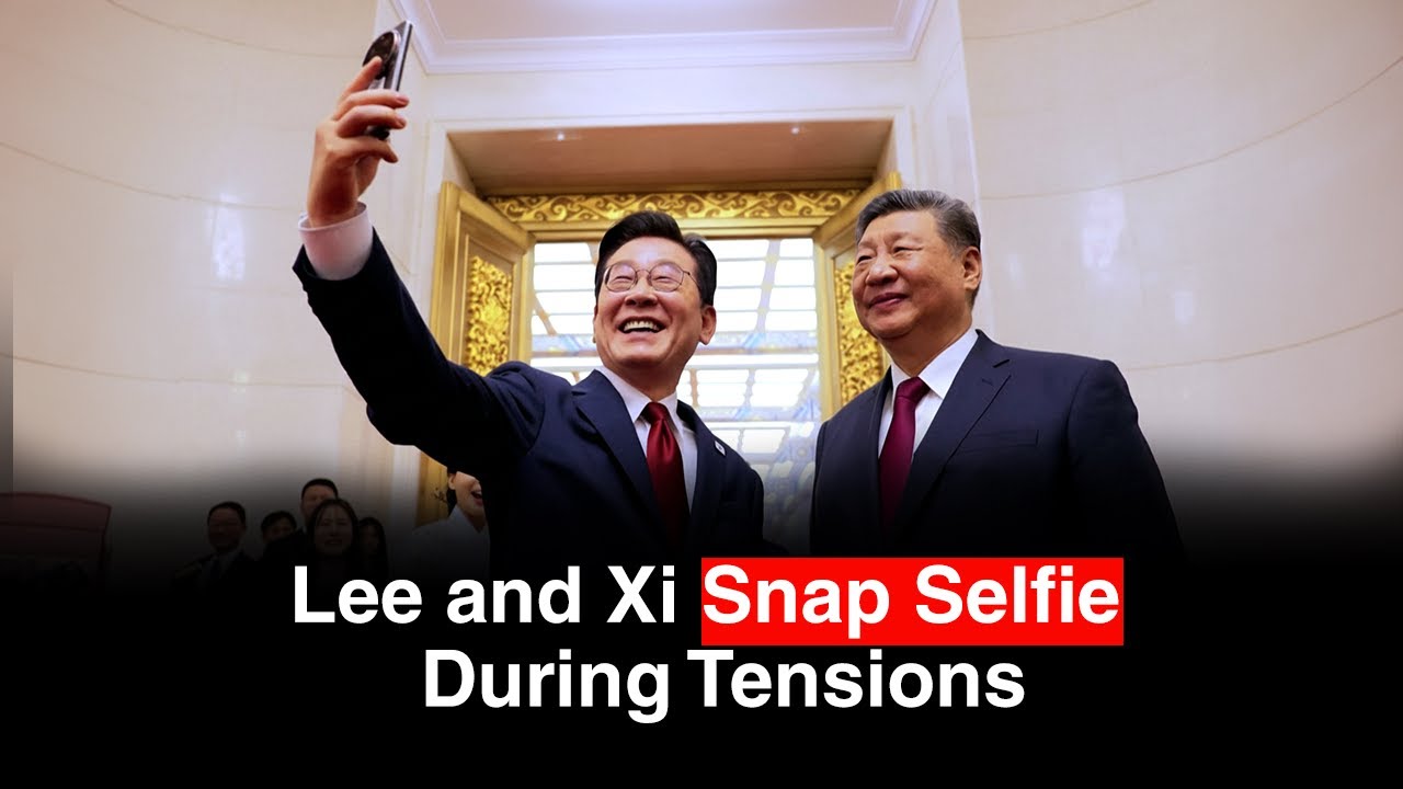 Представитель Южной Кореи Ли сделал селфи с Си Цзиньпином, используя китайский телефон, работающи...