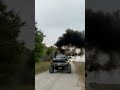 Hoodstack Cummins 💨 TT: @turbo2v #diesel #streettractor #rollingcoal #dieselsounds